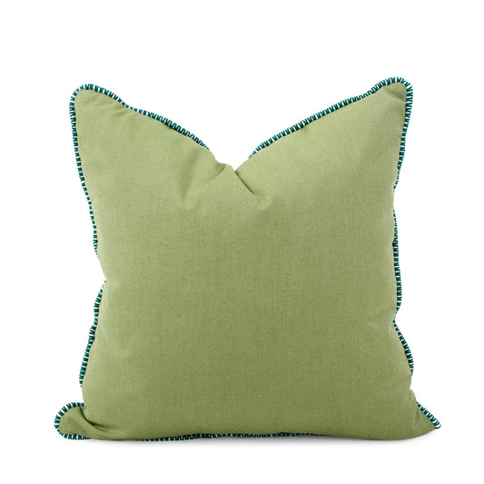 20 x 20 Outdoor Pillow with Dec Cord- Seascape Moss- Down Alternative Insert