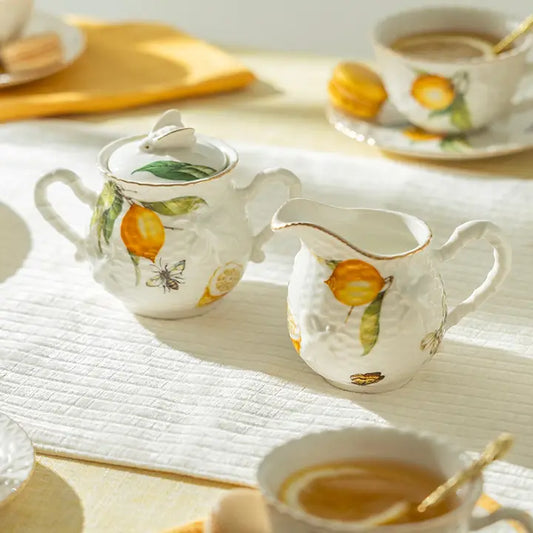 Grace Teaware Lemon Bee Sugar & Creamer Set