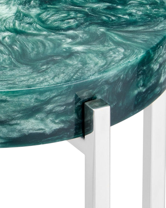 Rina Teal Drinks Table
