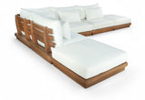 Mirella - 6 Piece Water Resistant Fabric Upholstered Outdoor Patio Modular Sectional