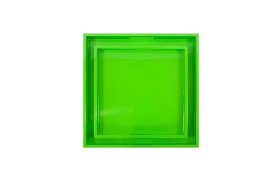 Saint Tropez Square Tray Set of 2 - Green