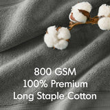 800gsm Oversized 2-Piece Bath Towel/Bath Sheet Set, D Grey
