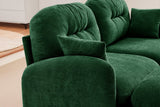 MOLLY 74" Loveseat with 2 Ottomans