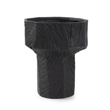 Faux Bois Tall Bowl in an Ebony Finished Polyresin