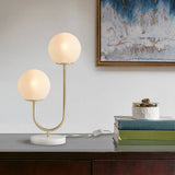 Wholesale Modern 2-Light Globe Gold Base Table Lamp