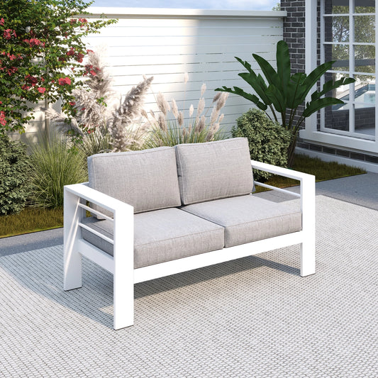 Outdoor Loveseat Aluminum Patio Furniture Sofa