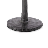 Asher Sculpted Cast Aluminum Candlestick in Ebony- Short
