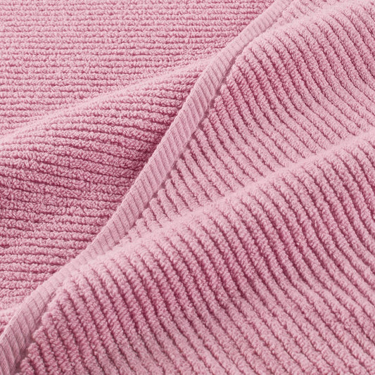 4pcs 100% Cotton Quick-Dry Ribbed Hand Towel Set, Pink