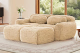 MELLOW 80" Loveseat with 2 Ottomans