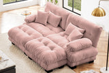 CLOUDIES 94" Loveseat with 2 Ottomans