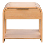 Wholesale Modern One Drawer Waterfall Nightstand, Natural
