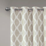 Ikat Blackout Patio Window Curtain, Taupe