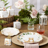 Woodland Baby 78 Piece Party Tableware Set - Pink (16 Guests)