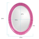 Queen Ann Mirror - Glossy Hot Pink