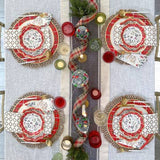 Christmas Tableware Set - 7” Plate (Set of 16), 9” Plate (Set of 16), and Napkin (Set of 30)