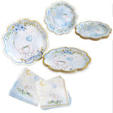 Elephant Baby Shower 62 Piece Party Tableware Set - Blue (16 Guests)