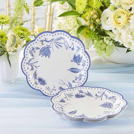 Blue Willow 7 in Paper Plates Set of 16