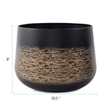 Golden Thread Wide Mouth Vessel