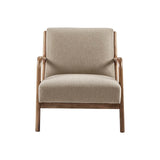 Scandinavian Elm Wood Taupe Lounge Chair *