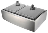 Elysian Farmhouse Stainless Steel 32 in. 0-Hole Single Bowl Kitchen Sink