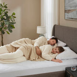 Cotton Blend Heated Mattress Pad, White