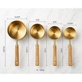 Mixora Gold Stainless Steel Measuring Cups Set