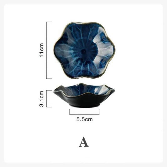 Ceramic Flower Shape Decorative Serving Plate