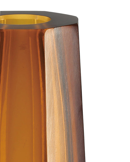 Amber & Gold Peking Stem Vase