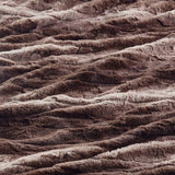 Heated 50x70" Faux Long Fur Electric Throw Blanket, Brown