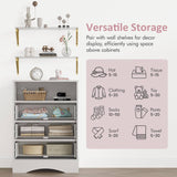 Dresser with Drawers & Floating Shelves, 3 Drawer Dresser