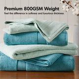 Antibacterial Spa-Like 8-Piece Bathroom Towel Set, Aqua