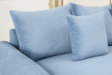 DESEO 170" 4-Seater Sofa with 1 Ottoman