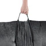 Poly Chenille Charcoal Tufted Lounge Floor Pillow Cushion