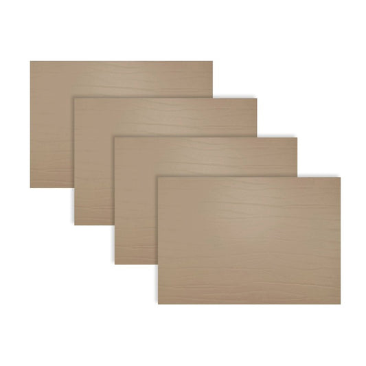 Strata Leather Taupe Placemat - Rectangle 12.2x16.5"- Set of 4
