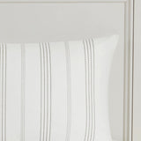 Modern Farmhouse Comforter/Duvet Cover Set, White Grey