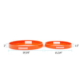 Saint Tropez Round Tray Set of 2 - Orange