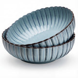 Kook Tidal Serving Bowls 70 oz, Blue, Set of 2