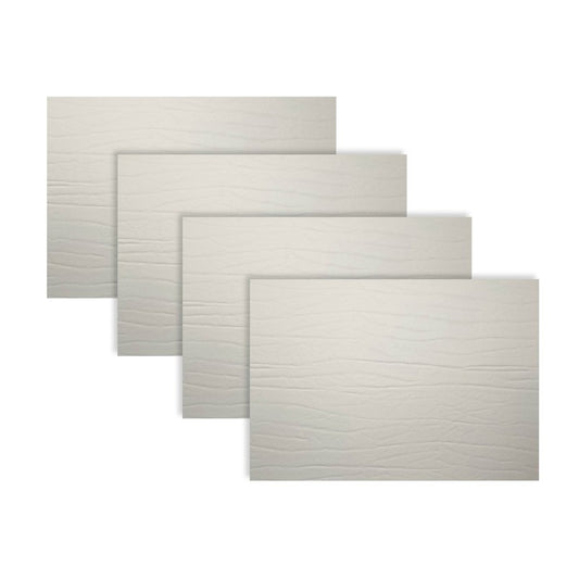 Strata Leather Silver Placemat - Rectangle 12.2x16.5"- Set of 4