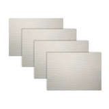 Strata Leather Silver Placemat - Rectangle 12.2x16.5"- Set of 4