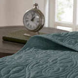 3 Piece Reversible Cottage Quilt Set, Balsam Green