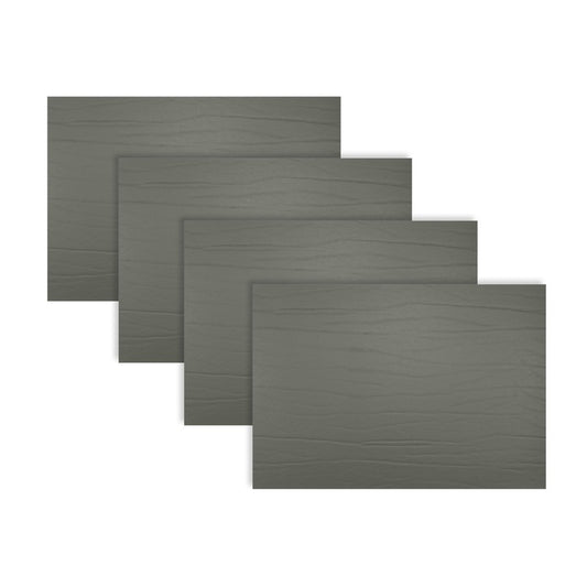 Strata Leather Graphite Placemat - Rectangle 12.2x16.5"- Set of 4