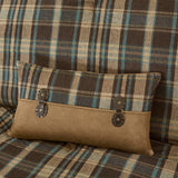 Plaid Cottage Taupe Comforter Set, Terra Brown