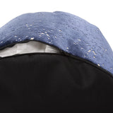Round Foot Pouf Pisani Sapphire