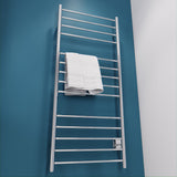 ANZZI Elgon Series 14-Bar Wall Mounted Towel Warmer (20.86" W x 48.62" H), Dual Installation (Hardwire/Plug-In), Quick Warm Time, Rhino Alloy Certified