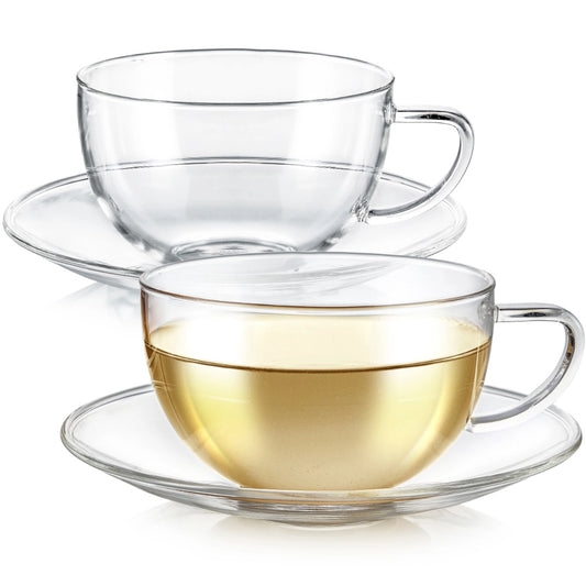 Teabloom Kyoto Glass Tea Cup & Saucer Set of 2