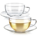 Teabloom Kyoto Glass Tea Cup & Saucer Set of 2