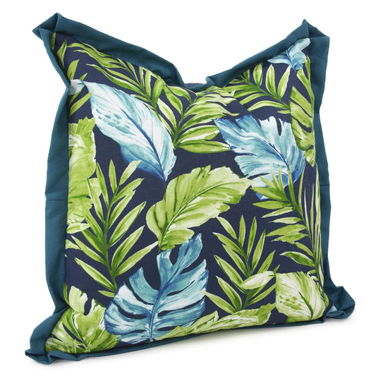 20 x 20 Outdoor Pillow Cardoon Indigo - Down Alternative Insert