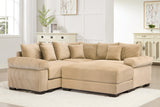 DESEO 158" Sectional Sofa with Ottoman