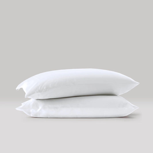 Silky Satin Pillowcases For Hair and Skin, Set of 2, White