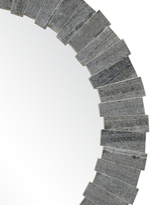 Dario Round Gray Mirror